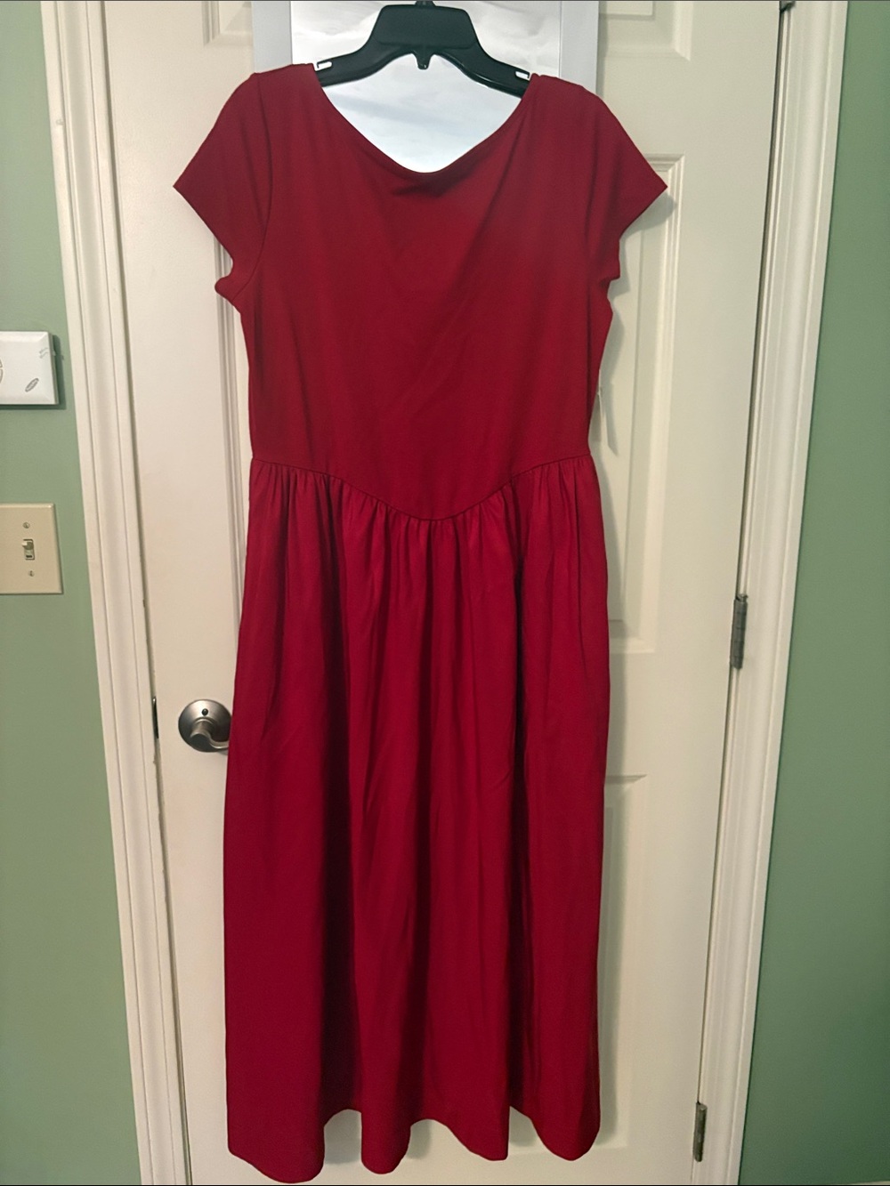 a new day Red Maxi Dress with Gathered Waist